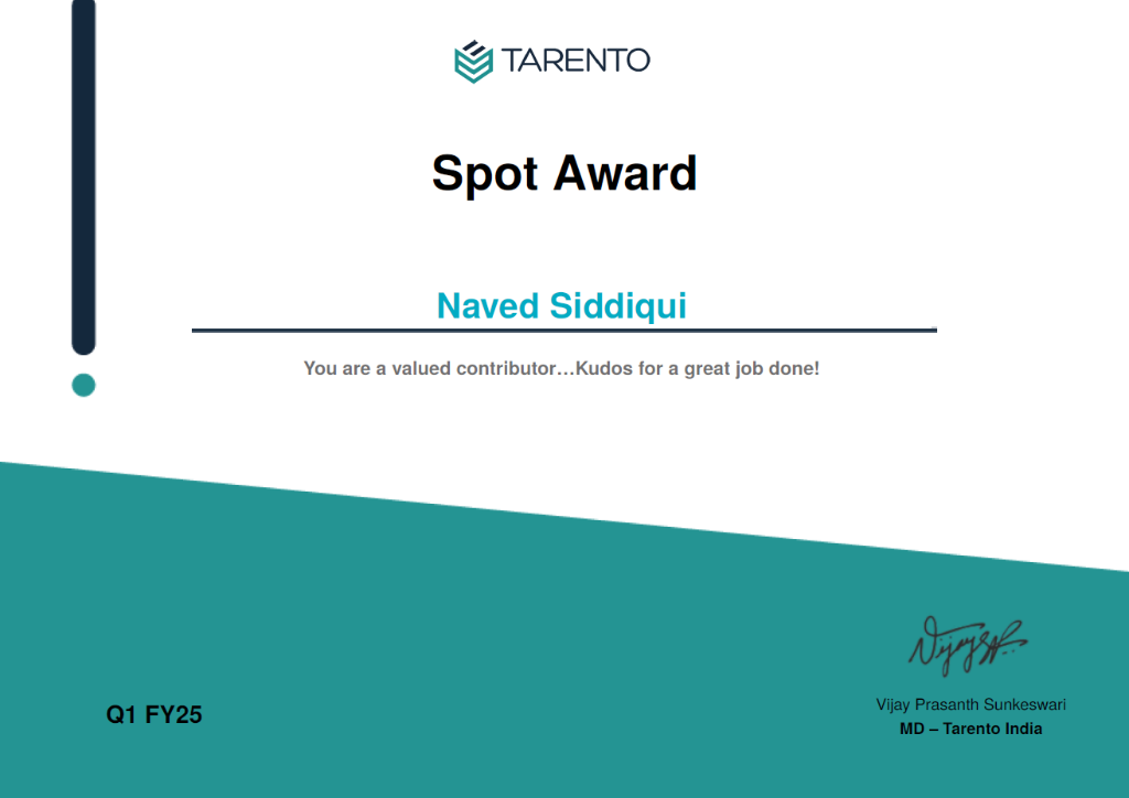 Spot Award - Q1 FY25