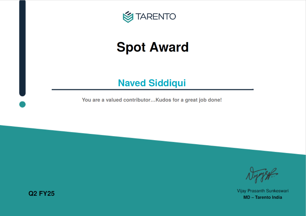 Spot Award - Q2 FY25